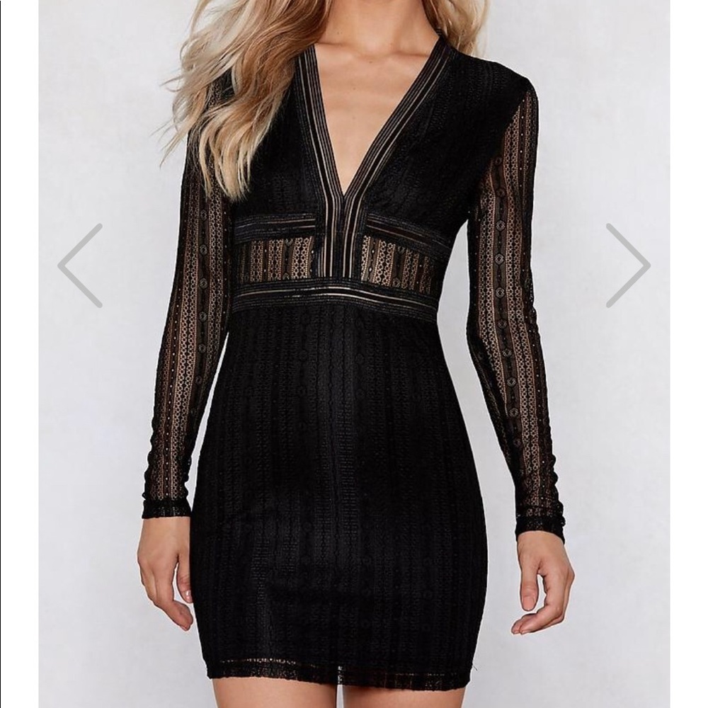 Black lace dress